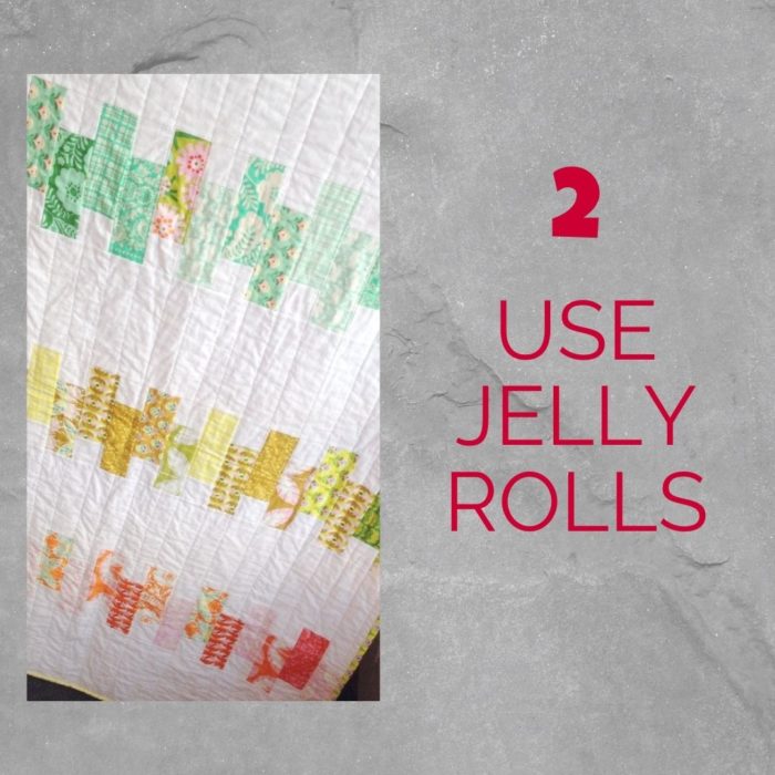 5 tips to sew a quilt before Christmas | 2 use jelly rolls